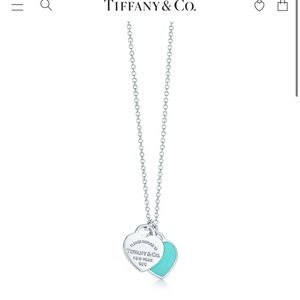 Tiffany Mini Double Heart Tag Pendant